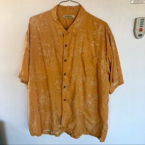 Tommy Bahama - 100% Silk - Orange Floral Shirt